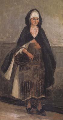 Jean Baptiste Camille  Corot Femme de Pecheur de Dieppe (mk11)